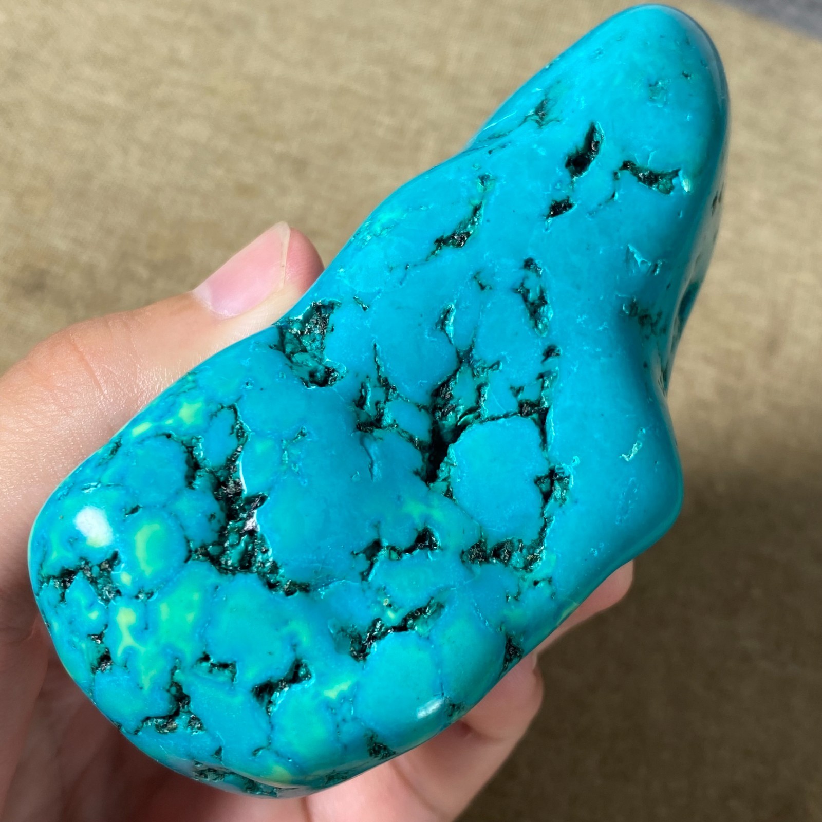 183g Beautiful Turquoise Nugget Rough specimen W381
