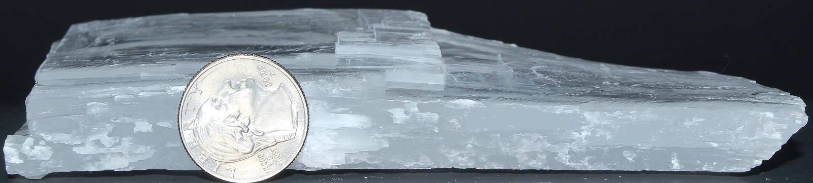 XL AAA Utah Ice Selenite Slab / 6.20″ (157.48mm) / 16.00 oz (453.59gr) / 3725