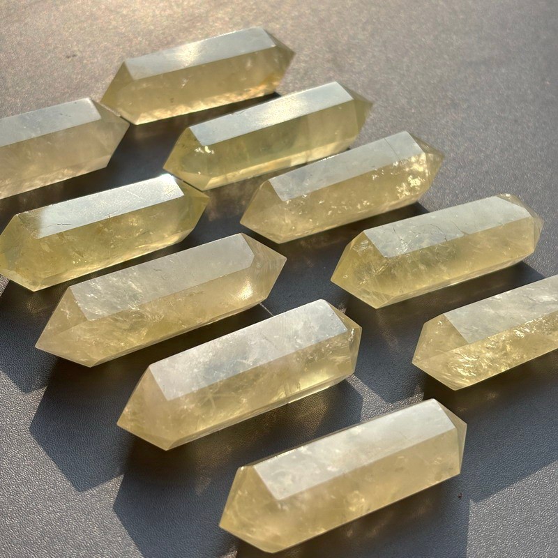 10pcs Stunning Citrine Crystal DT Point Double Terminated Citrine Point Wands
