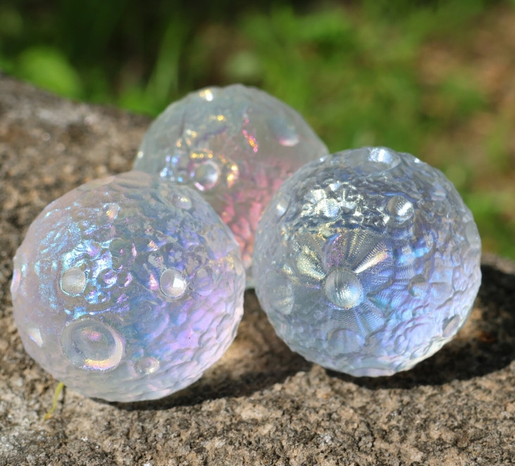 Angel Aura Quartz Moon Sphere Rainbow Crystal Sphere Ball Home Decor Art Display