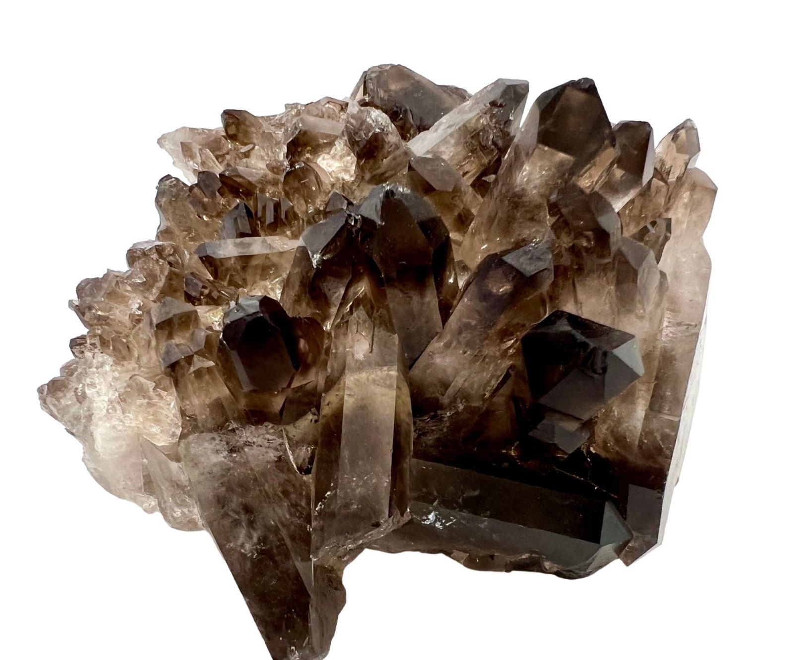 Raw Smoky Quartz Cluster (Grade A) Natural Smoky Quartz Crystal Cluster, Brazil