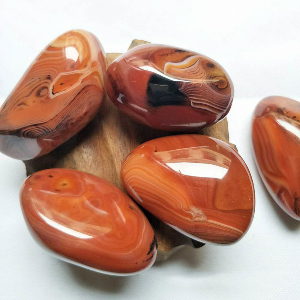 Natural 10Pcs Silk Banded Lace Agate Crystal Sardonyx Carnelian Stone Wholesale