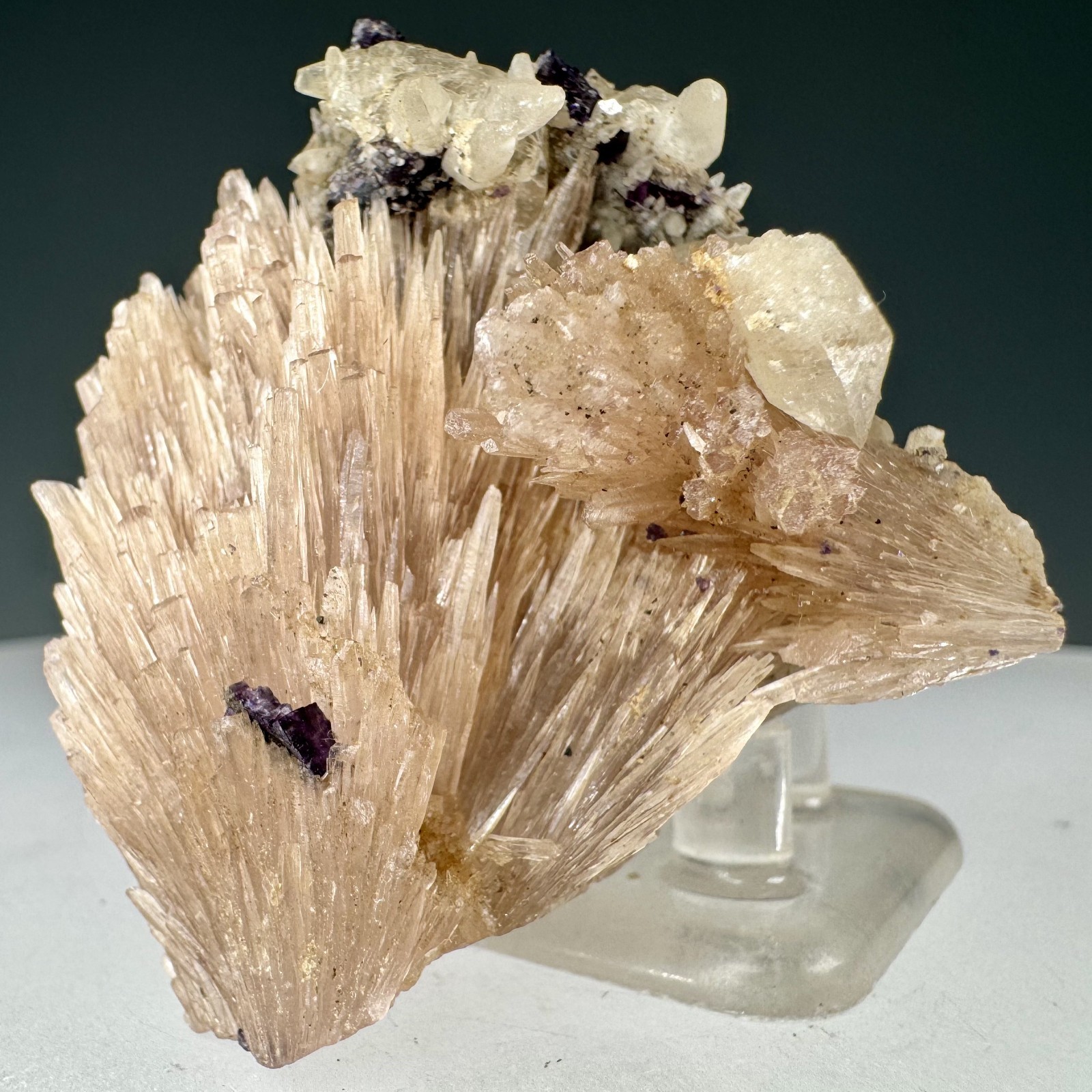 Superb Pink Strontianite Xls: Minerva #1 Mine, Cave-in-Rock Hardin Co., Illinois