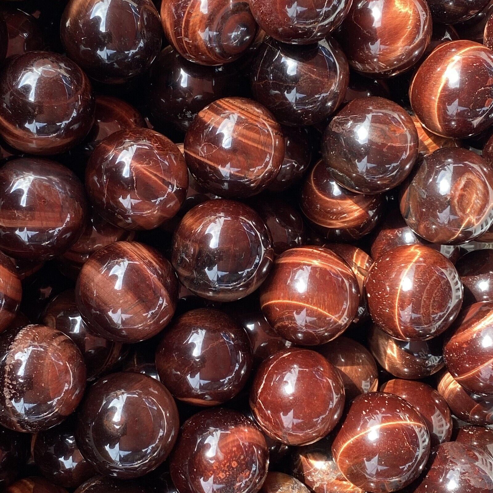 1Pcs 40mm Natural Red Tiger’s Eye Jasper Quartz Sphere Crystal Ball Healing