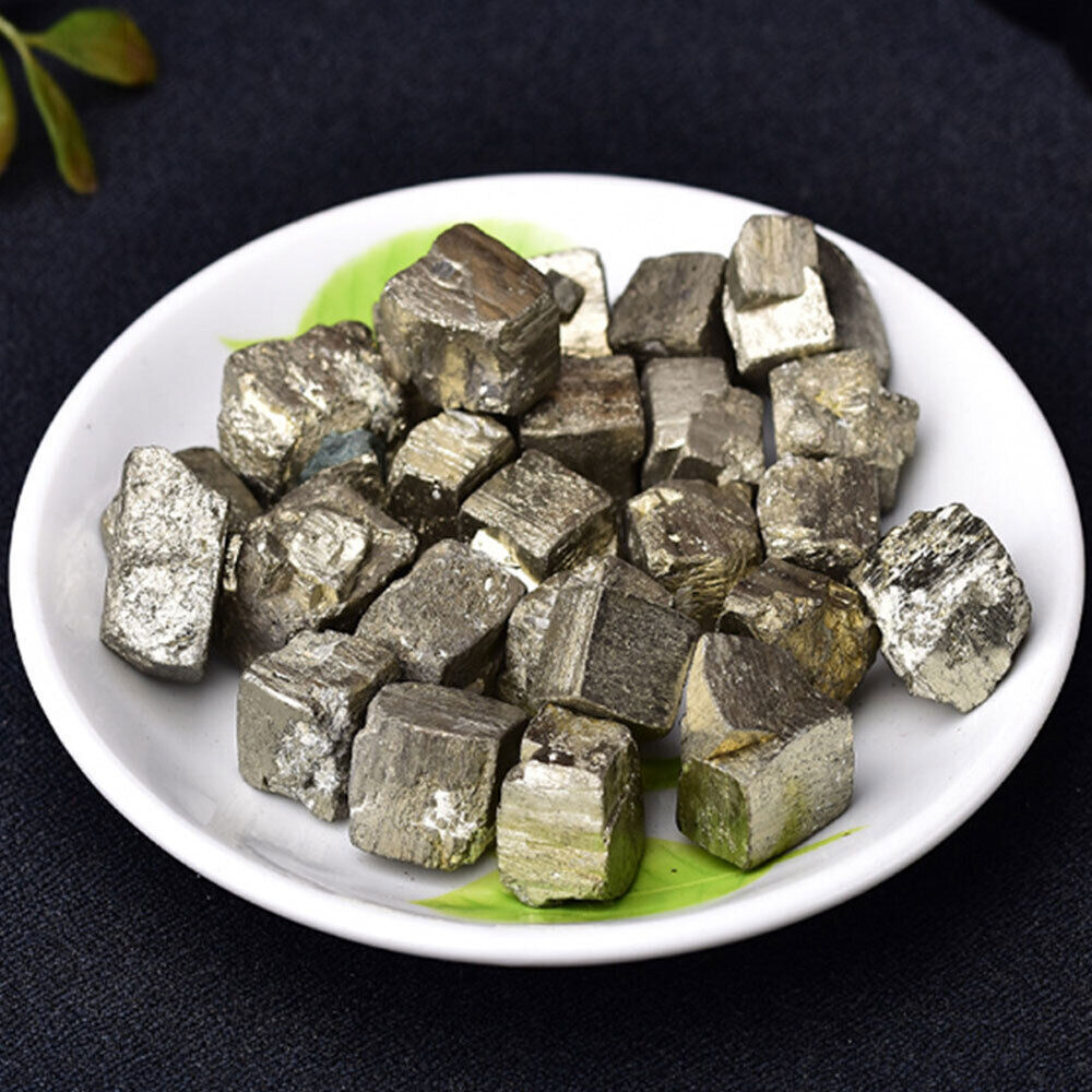 100g Beautiful Golden Iron Pyrite Cubic Crystal Gem Mineral Specimen 5-15mm
