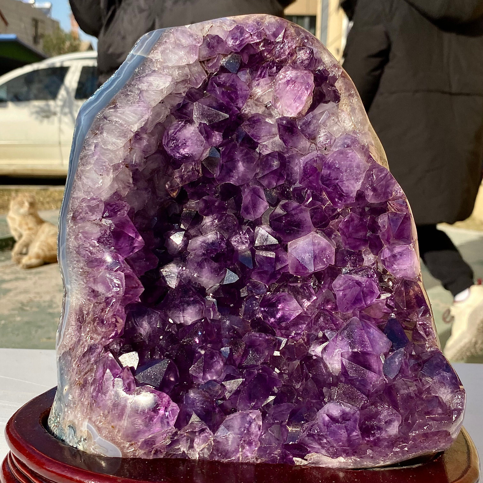13.09LB Natural Brazilian Amethyst Crystal Cave Stone Cluster Quartz Geode Heal
