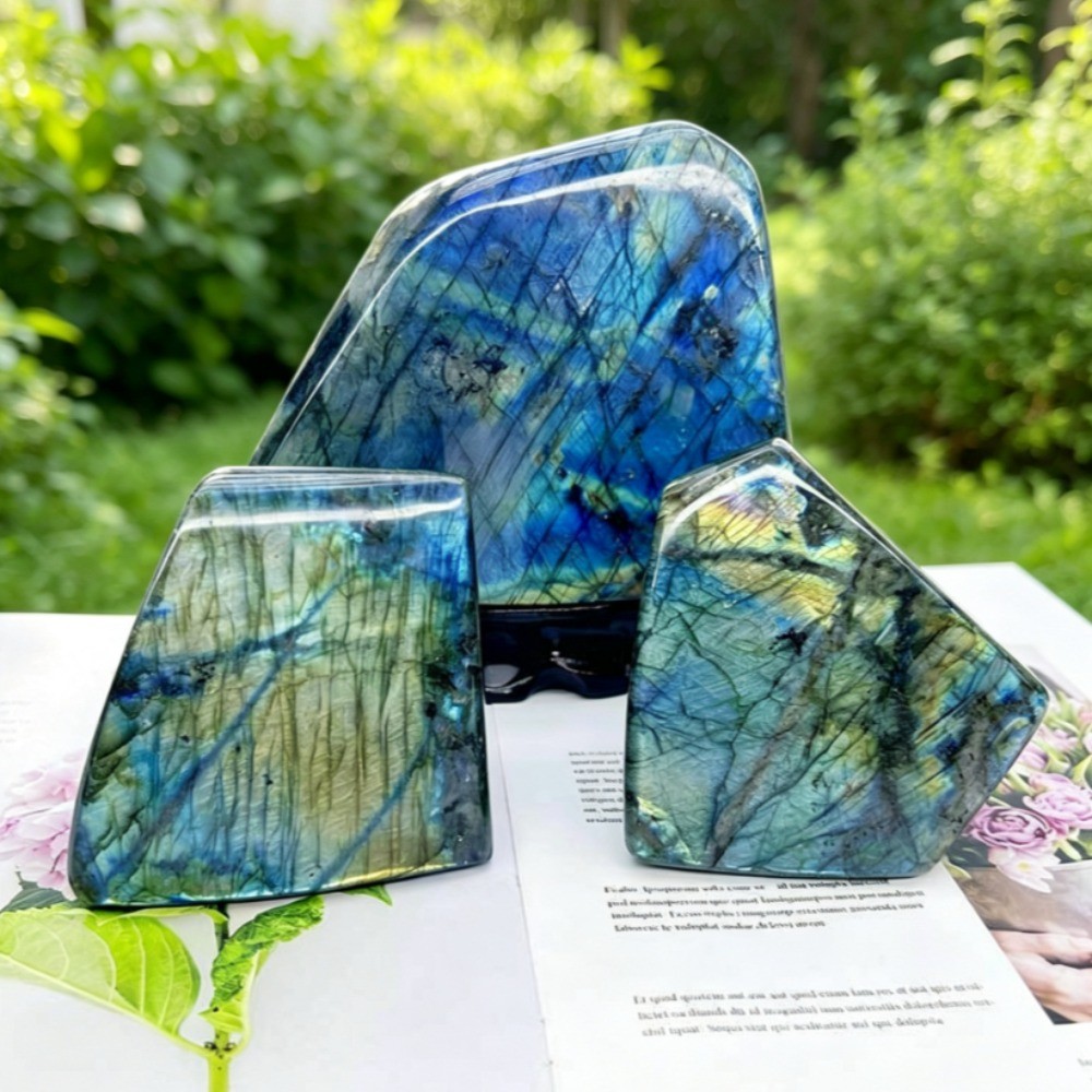 Natural Labradorite Free Form Standing HealingStone Crystal Reiki Desktop Decor
