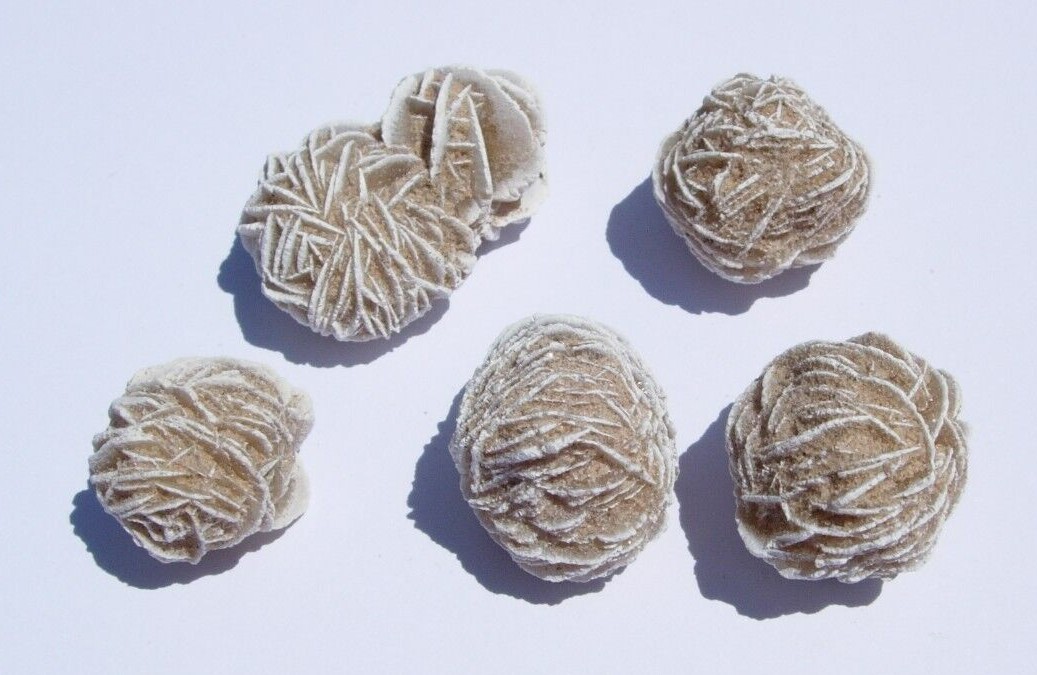 Desert Rose Stone Crystal Selenite Sand Lot of 5 pieces 33.43 grams #1
