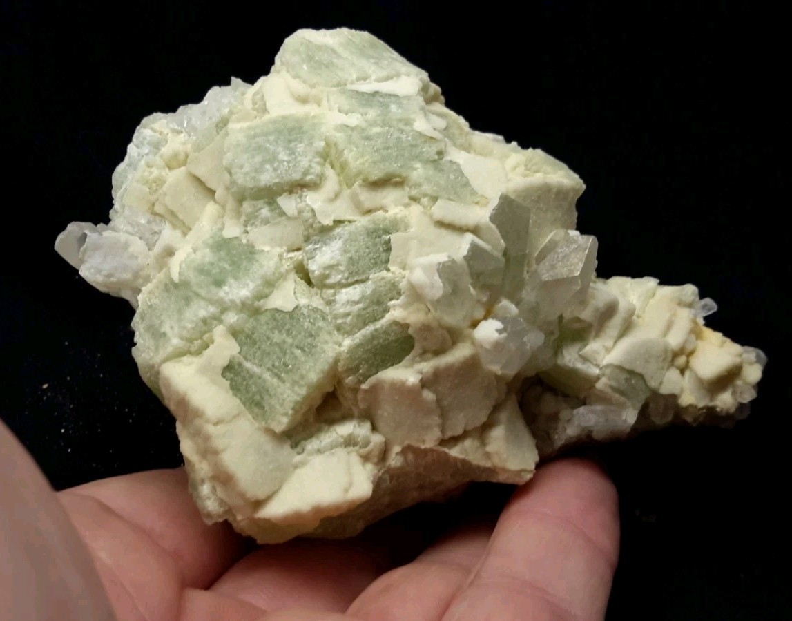 3.75″ PREHNITE with QUARTZ from Imilchil, Morocco