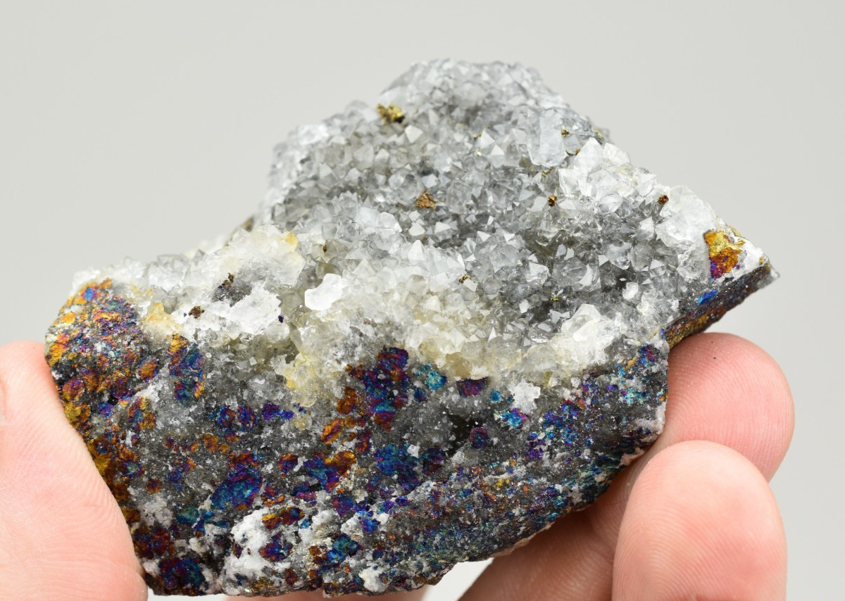 Quartz with Chalcopyrite – Casteel Mine, Iron Co., Missouri
