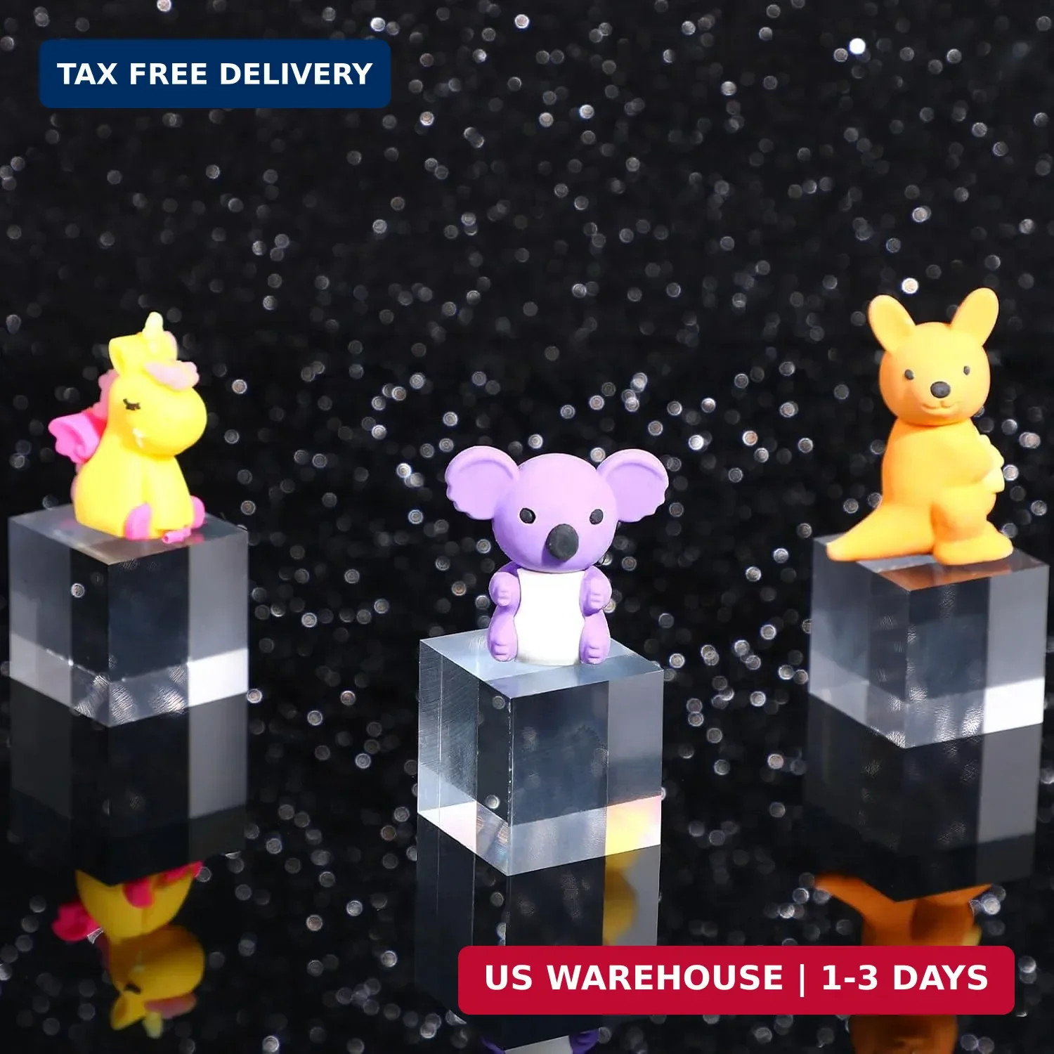 Remerry 8 Pieces Acrylic Display Block 1 x 1 x 1 Inch Clear Polished Acrylic Squ