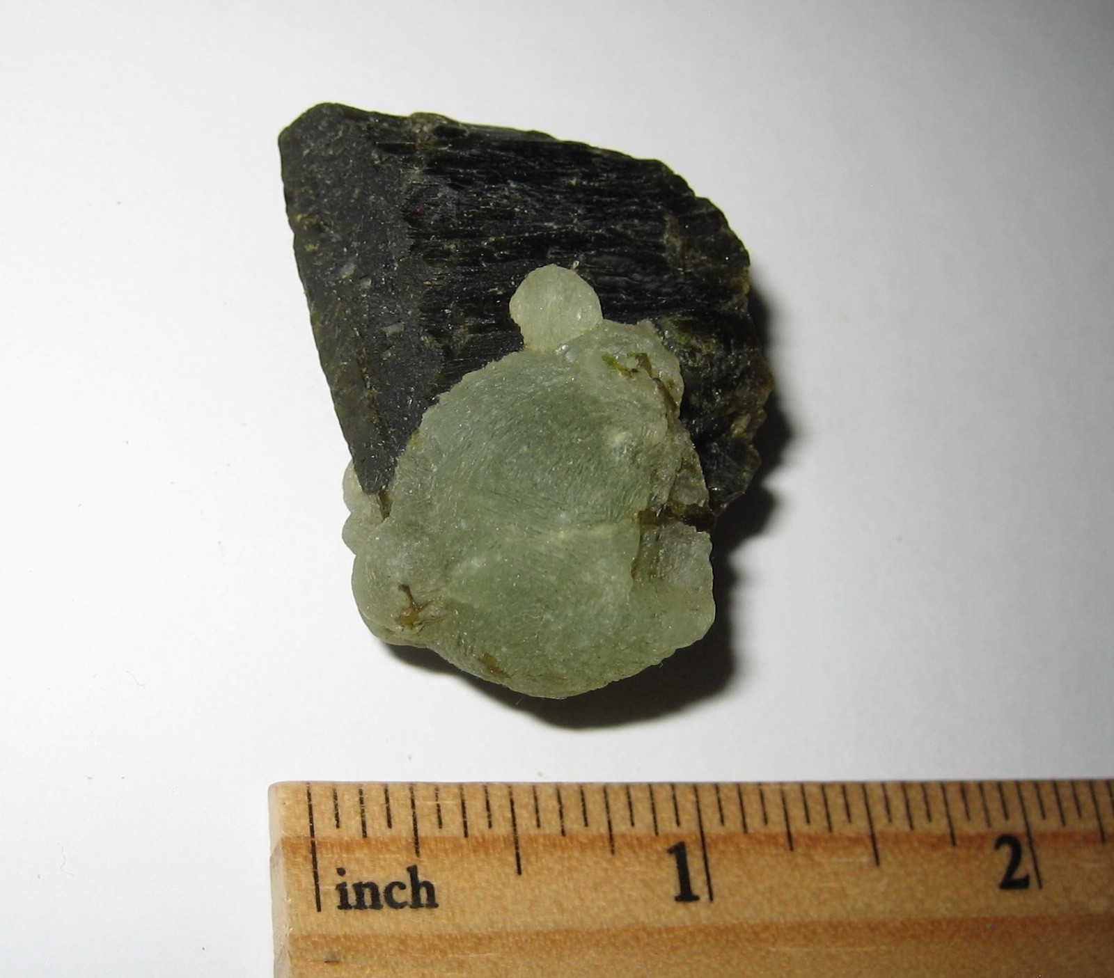 1.5″ TERMINATED NATURAL EPIDOTE CRYSTAL WITH PREHNITE FROM MALI, AFRICA ~ 33.4g