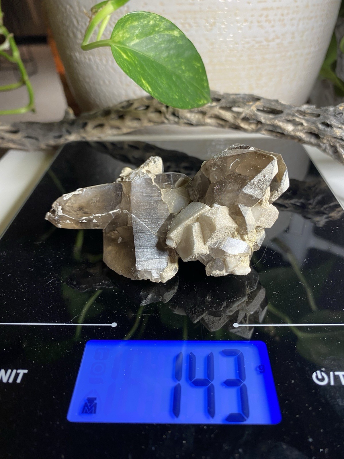 143 Gram DT Smoky Quartz on Feldspar Cluster – Skardu, Pakistan