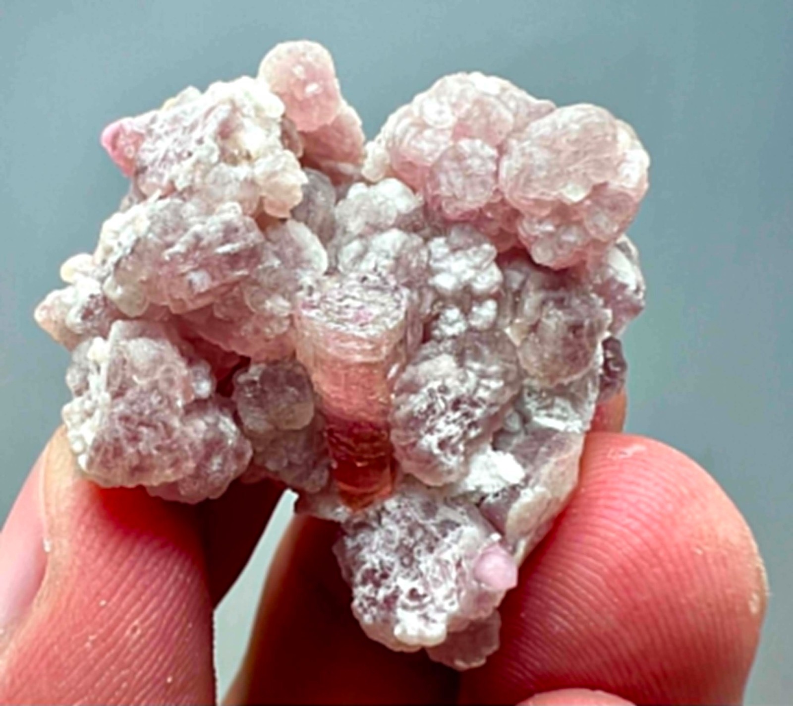 88 Carat Ultra Rare !!! Pink Color Tourmaline Crystals On Mica @Afg