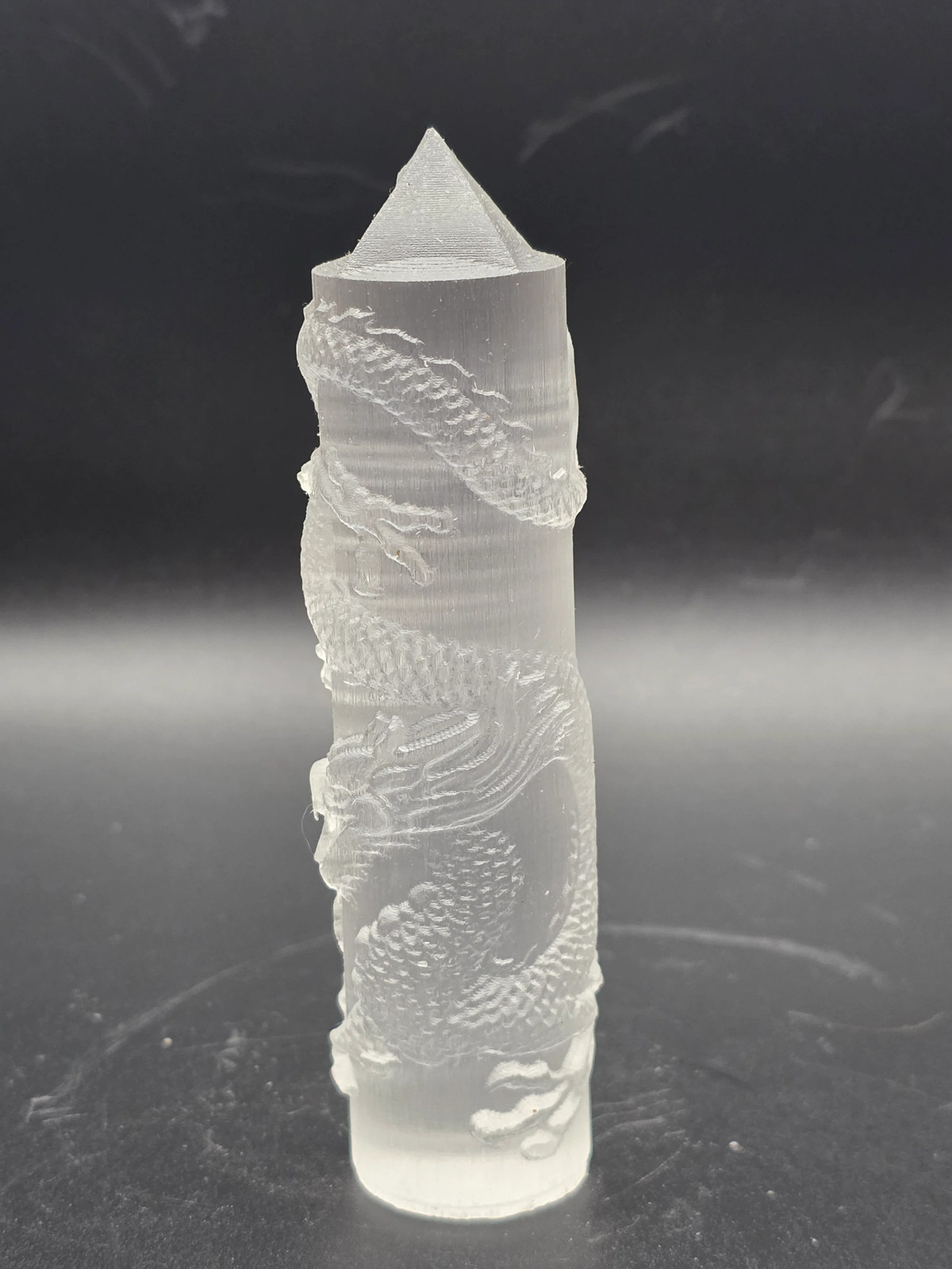 Dragon selenite tower! 4.25 inches tall, 4 ounces