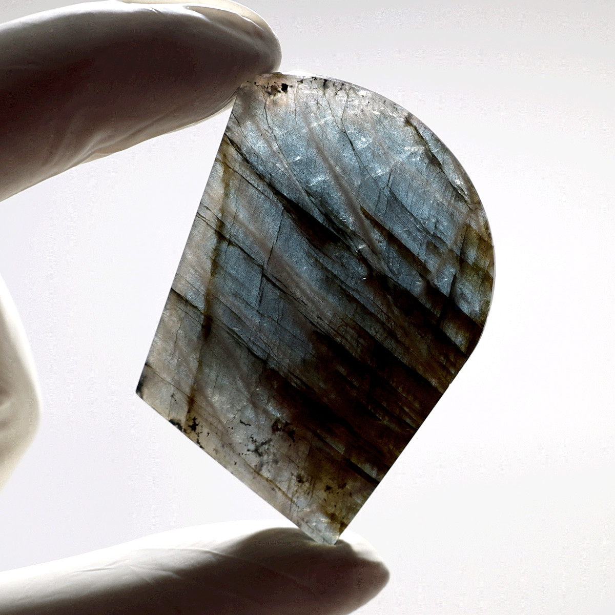 Inner Ignition~ Natural Spectrolite Rainbow Flash Slab~ Freeform Aurora Crystal