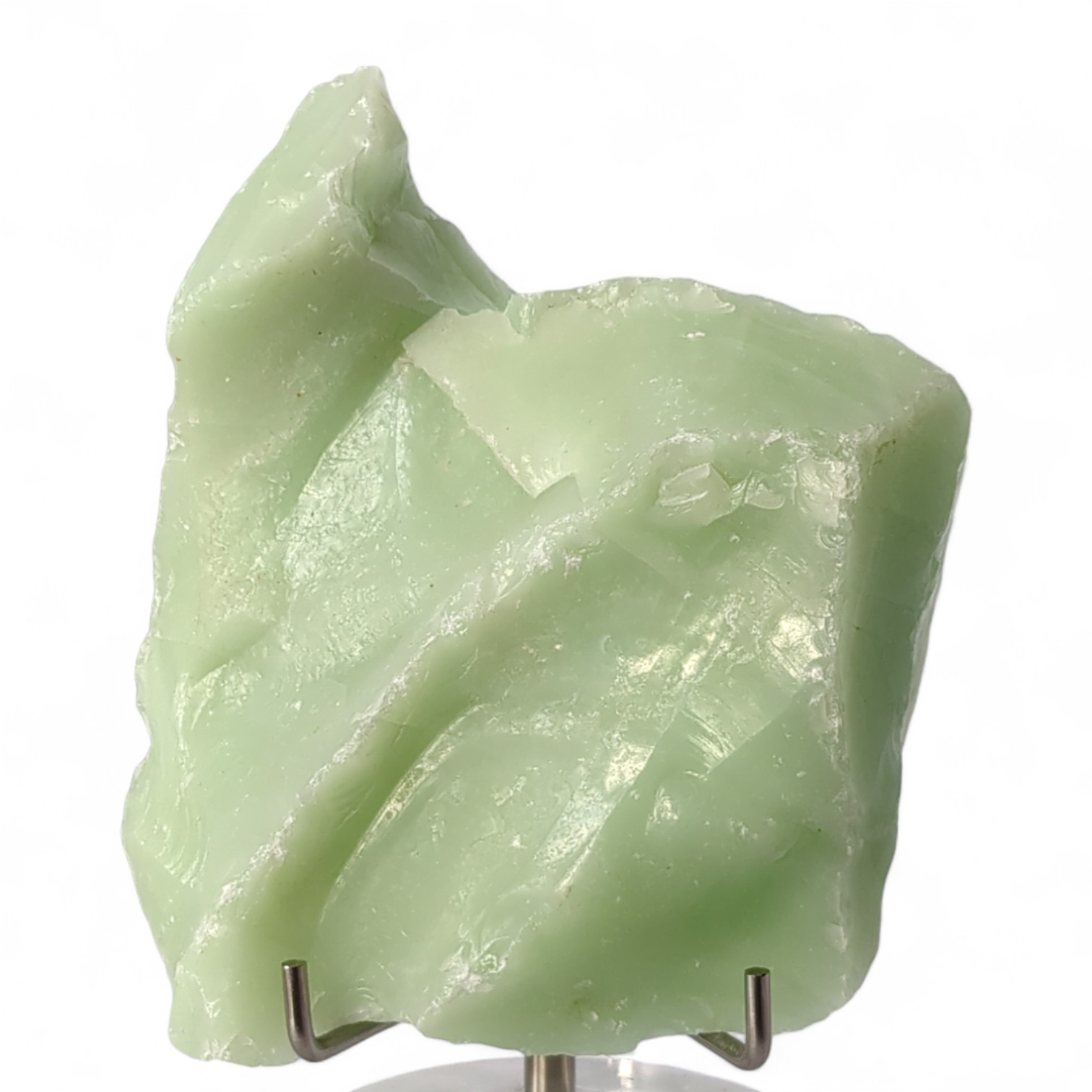 Lime Green Jadeite Art Glass Cullet Layered Opaque Slag Glass #4XL73