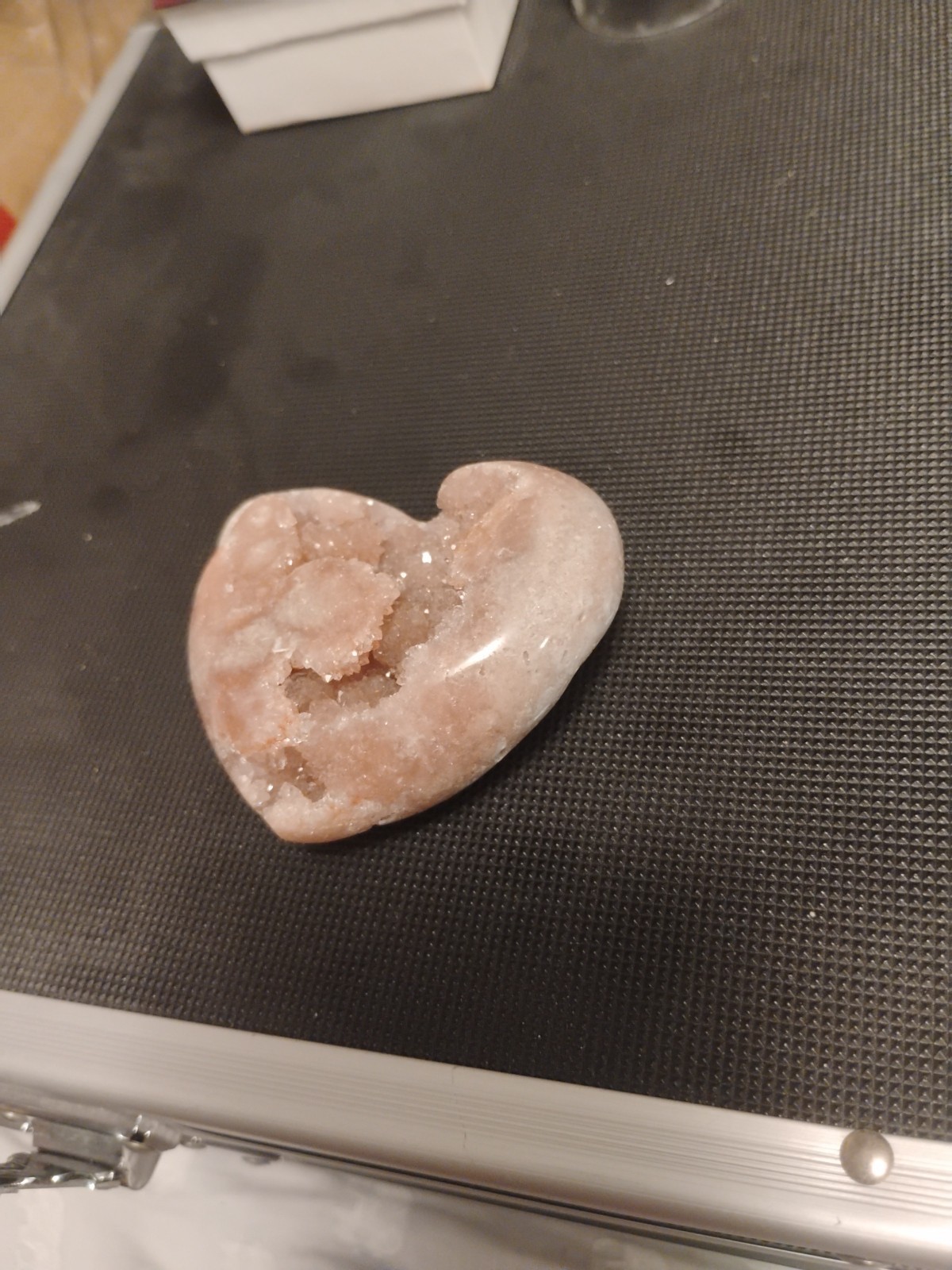 Pink Amethyst Heart! No Stand! 6.34oz!