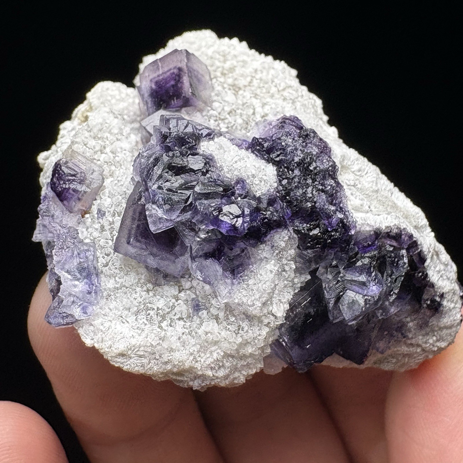 Natural Phantom Fluorite Recursive Growth Geometric Raw Mineral Specimen Crystal