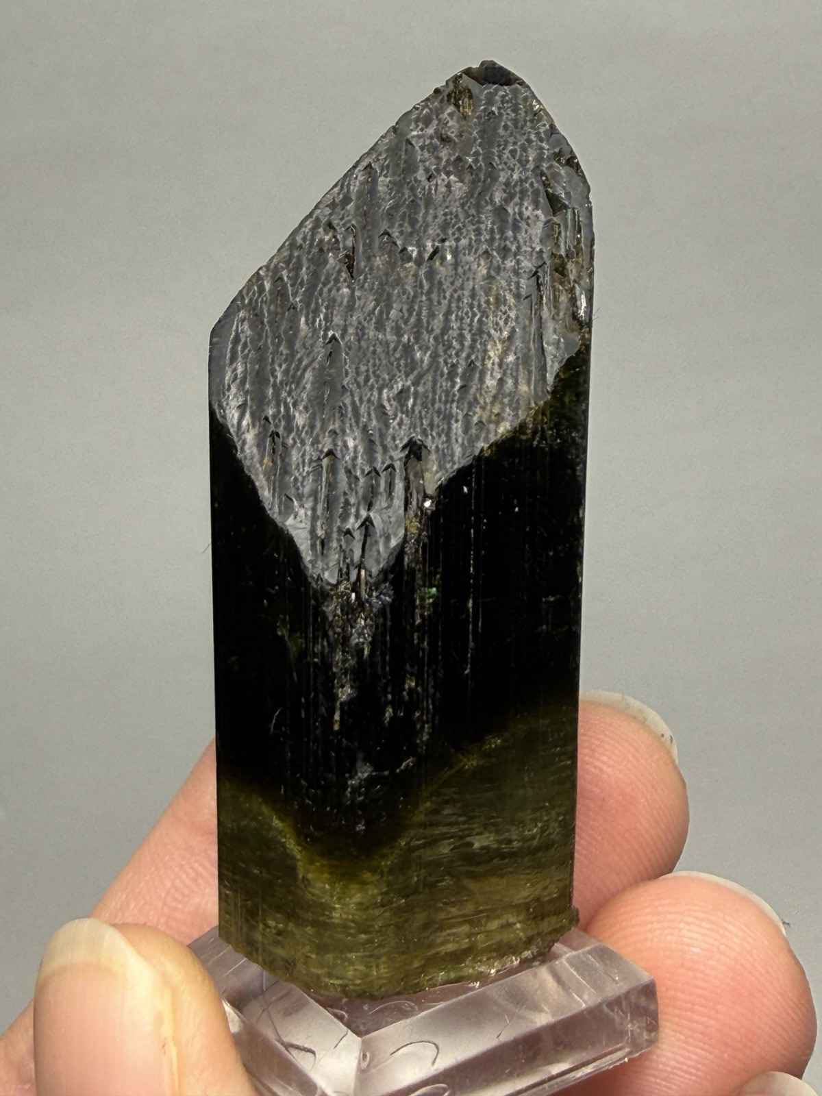 Naturally Faceted Green Tourmaline Gemstone Mineral Specimen | Pakistan