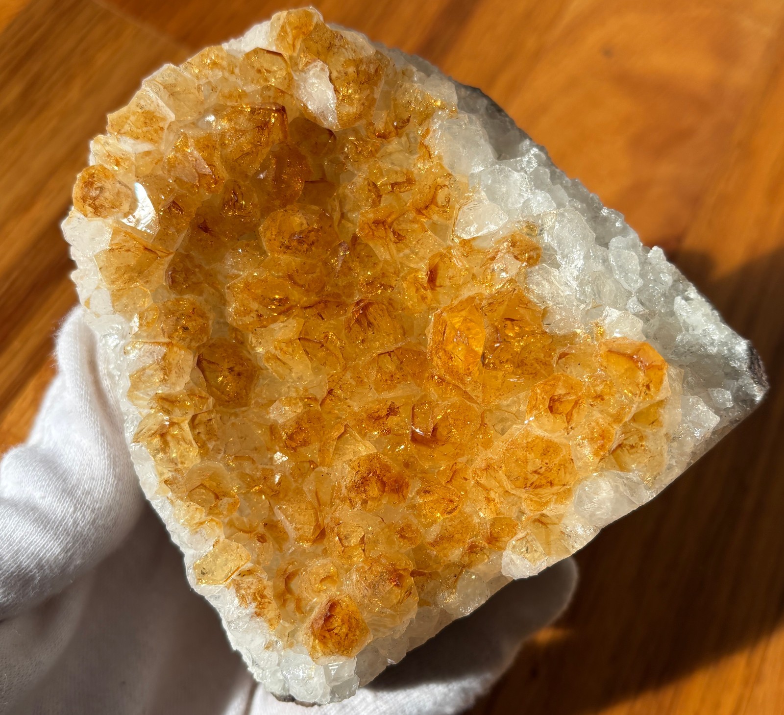 USA SALE 5.3LB LOT 3 CITRINE FREE STANDING SPECIMEN TREATED AMETHYST GOLD GOLDEN