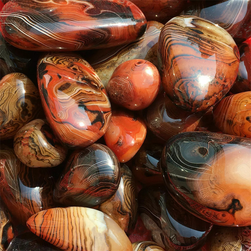 1/2LB Madagascar Crazy Lace SILK Banded Agate Polished Specimen healing Random