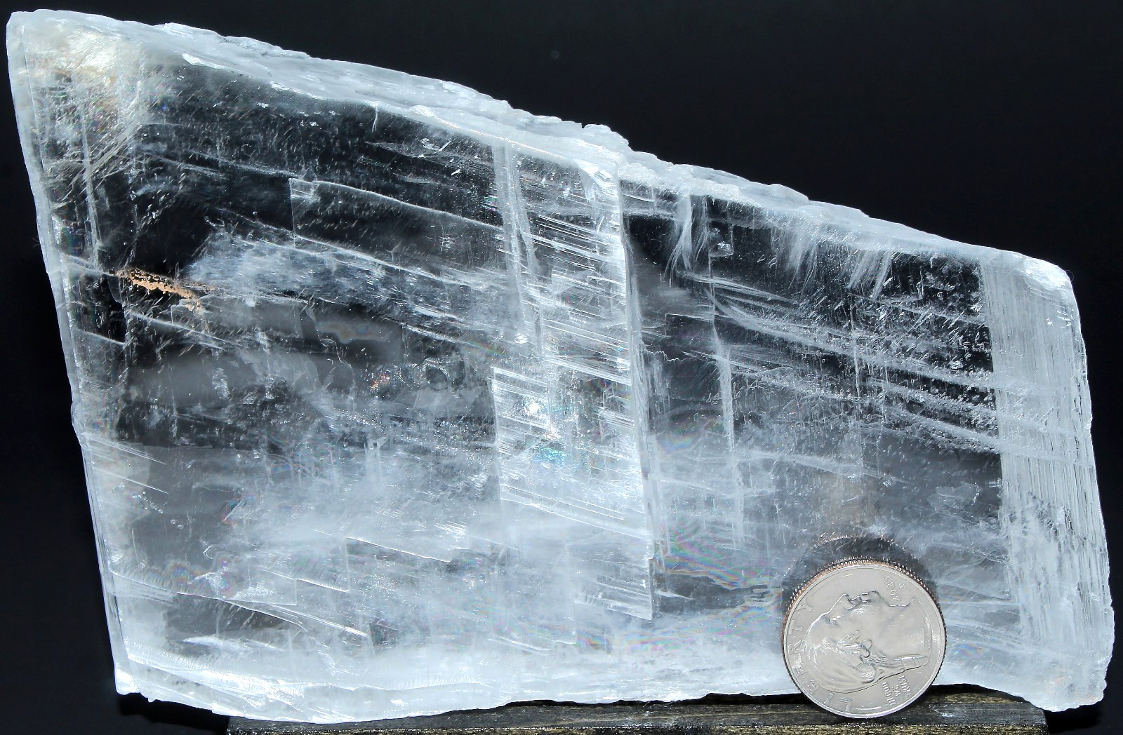 XL AAA Utah Ice Selenite Slab / 6.20″ (157.48mm) / 16.00 oz (453.59gr) / 3725