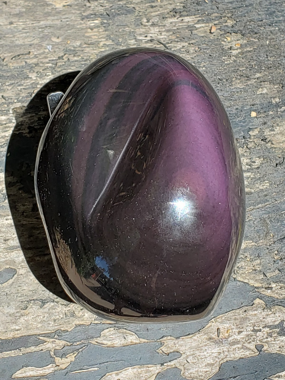 4.5″ Rainbow Obsidian Crystal Puffy Star Free Form, 518g or 1.1 lb