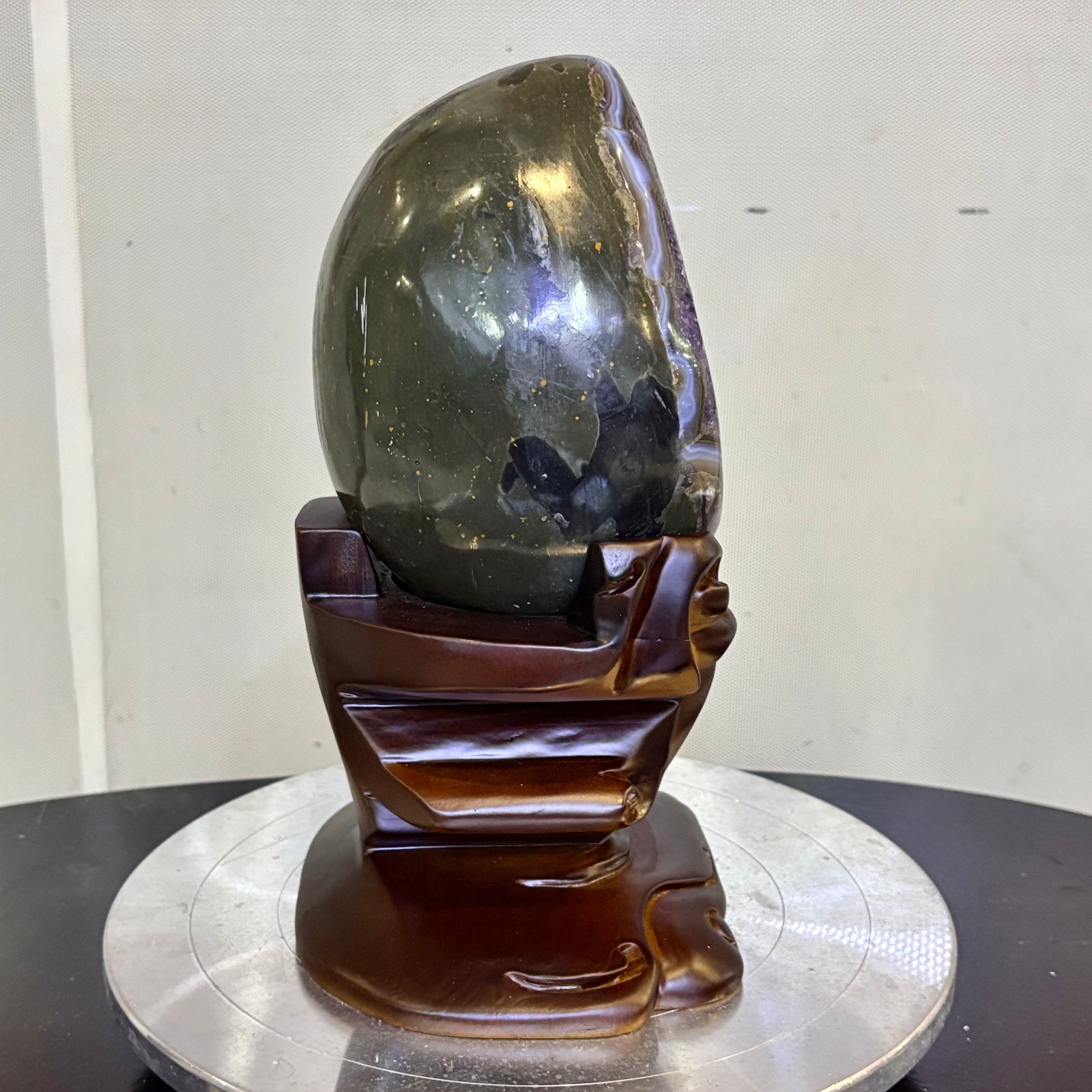 10.3LB Natural amethyst Dinosaur egg Quartz Crystal specimen healing