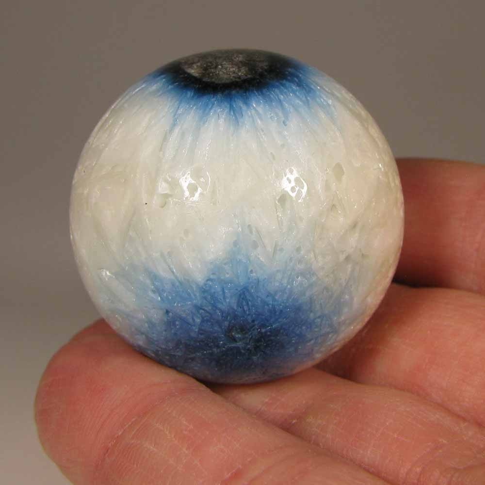 38mm Blue Ice GLACIERITE Sphere Ball w/ Stand – Indonesia