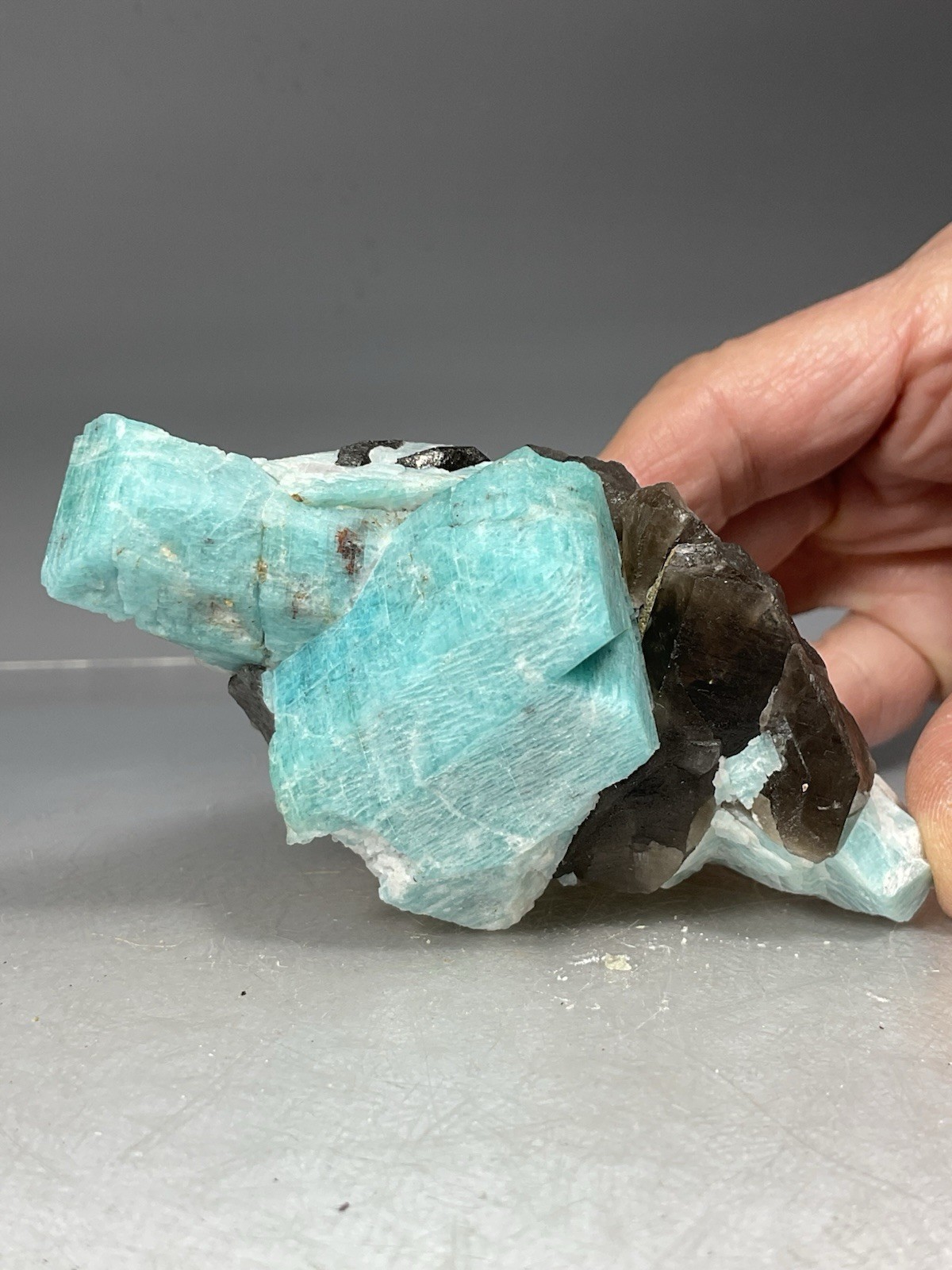 SS Rocks – Amazonite with Smoky Quartz (Lake George, Colorado) 211g