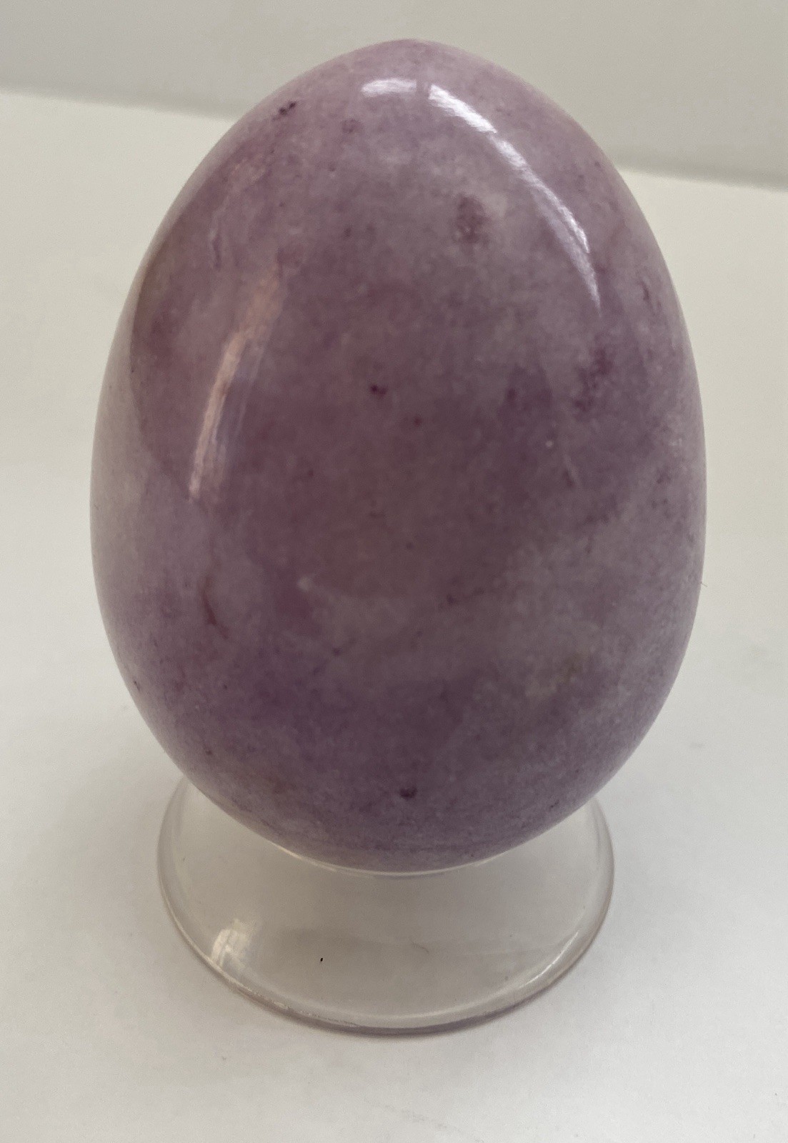 Natural Onyx Stone Egg With Stand Hand Polished Banded Agate Calcite Crystal