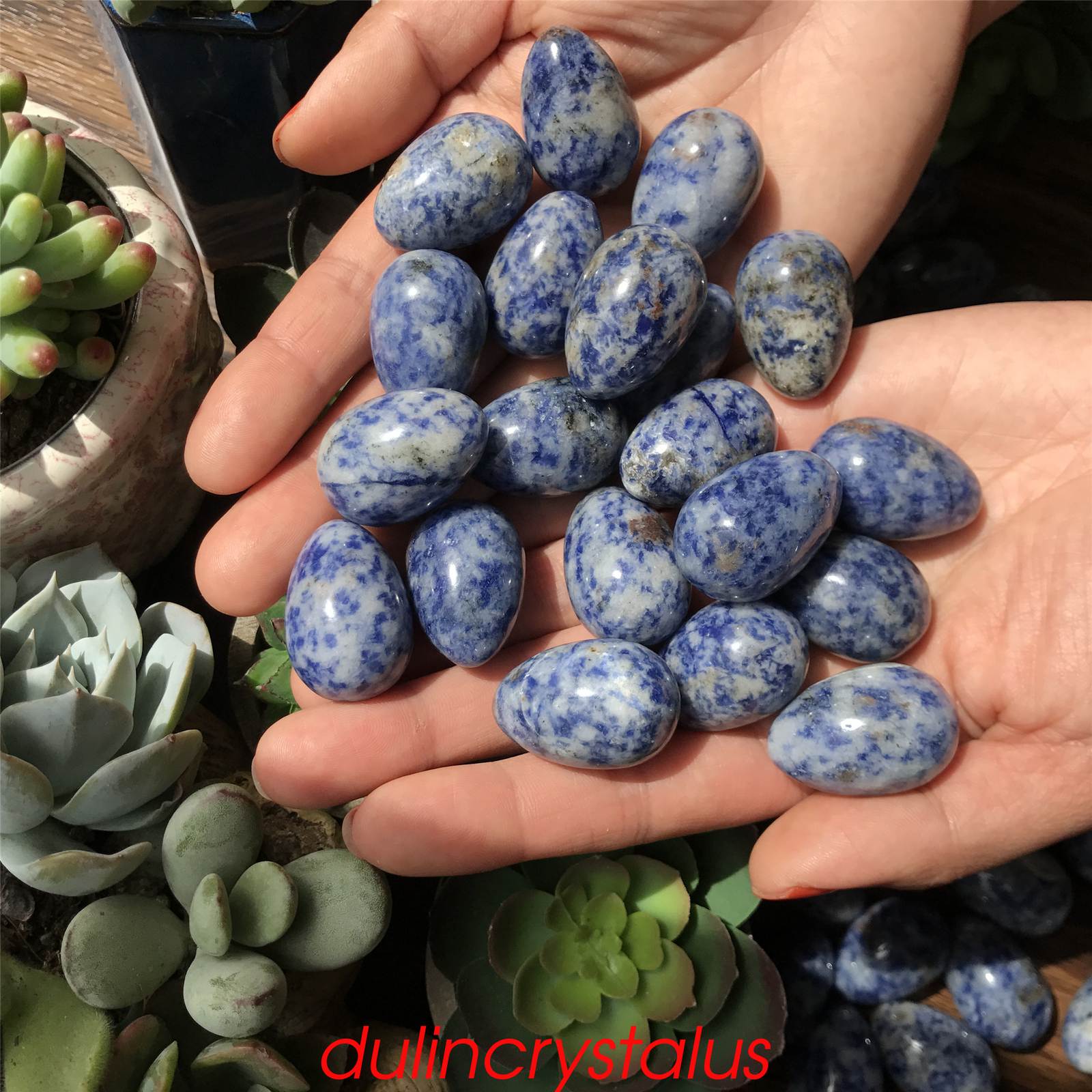 Natural Dot stone eggs quartz crystal pendant mineral carved skull reiki 10pcs