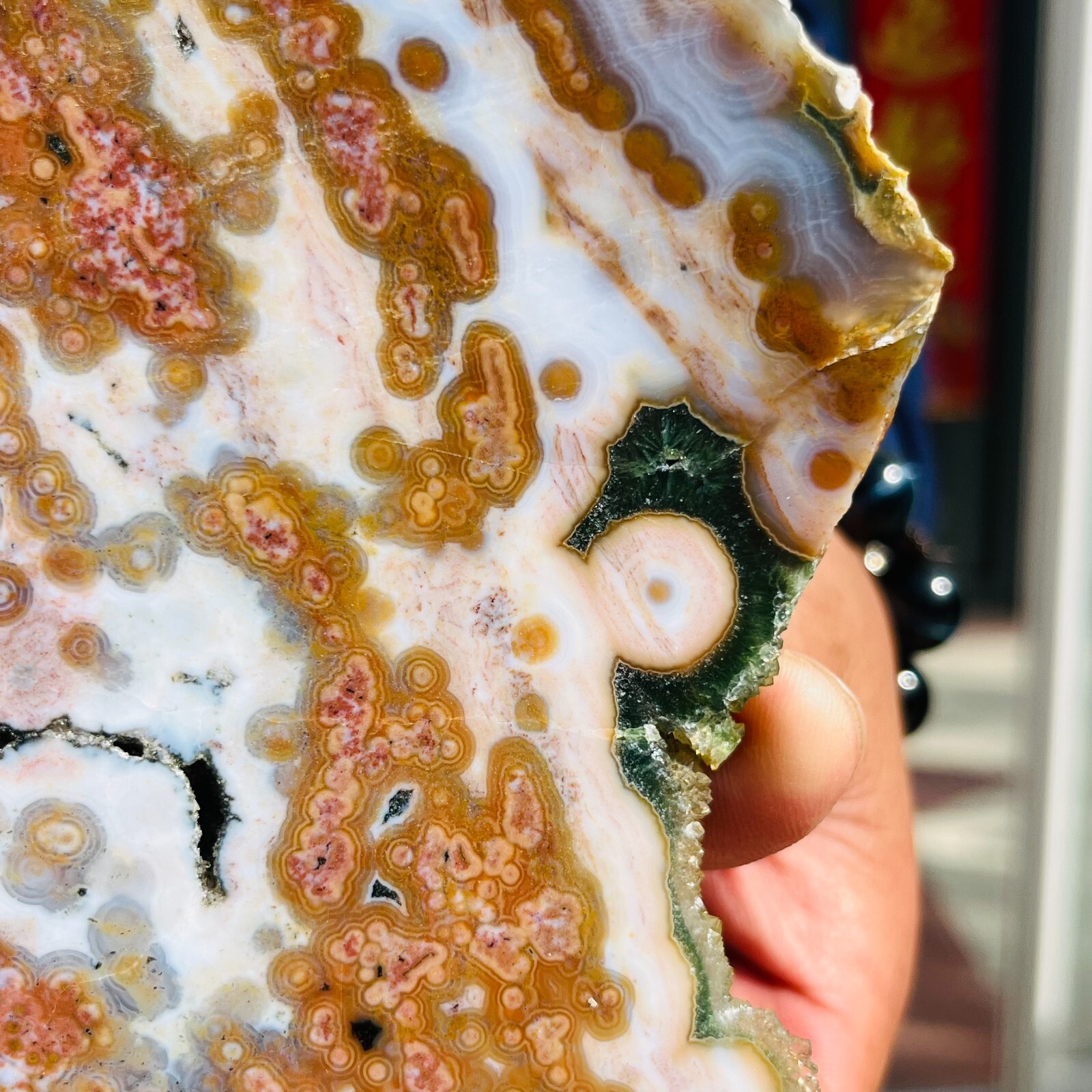 3.75LB Rare Natural The 8th Vein Ocean Jasper Slab Quartz Crystal Reiki Healing