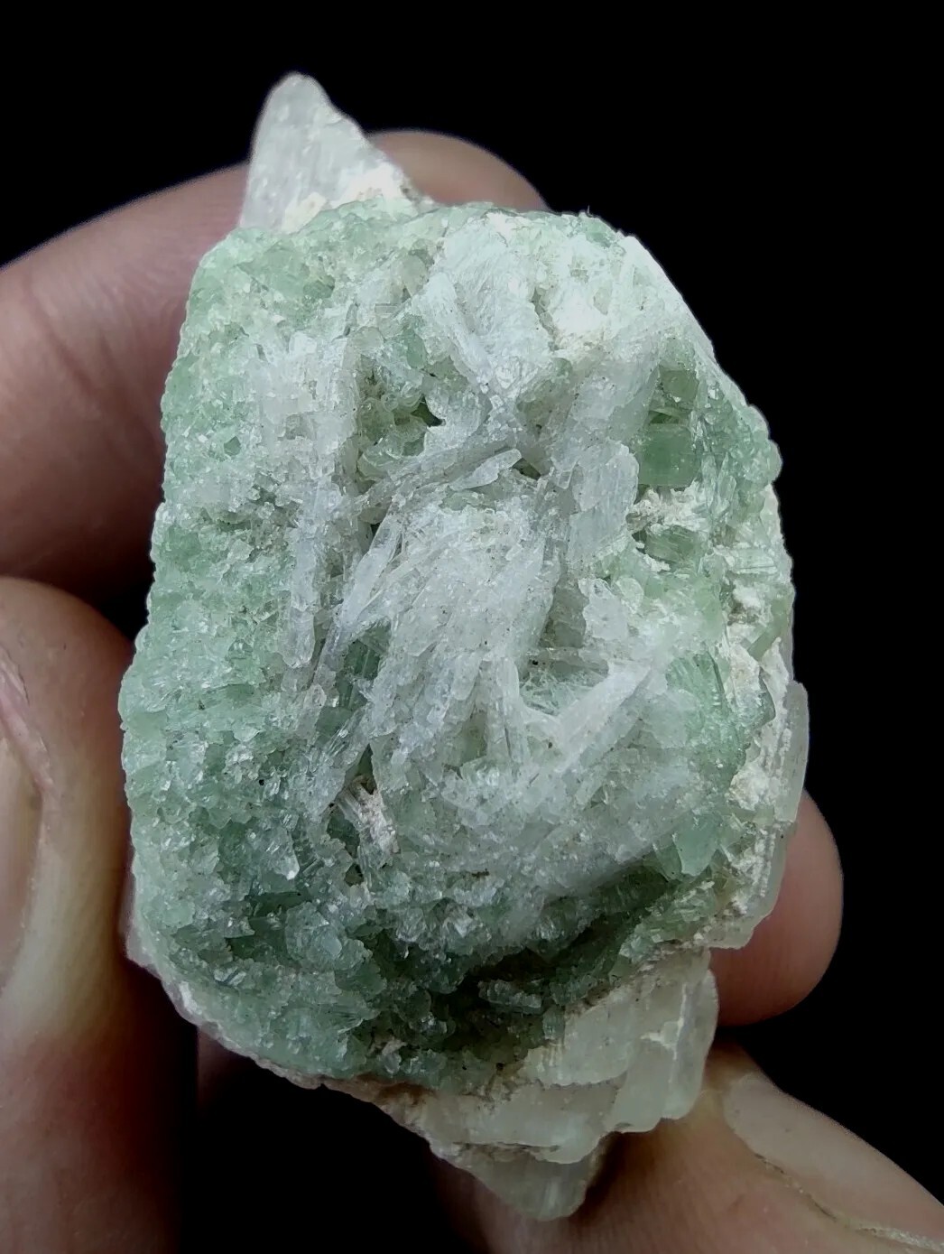 Aesthetic Tourmaline Crystals With Kunzite Crystal From Afghanistan.