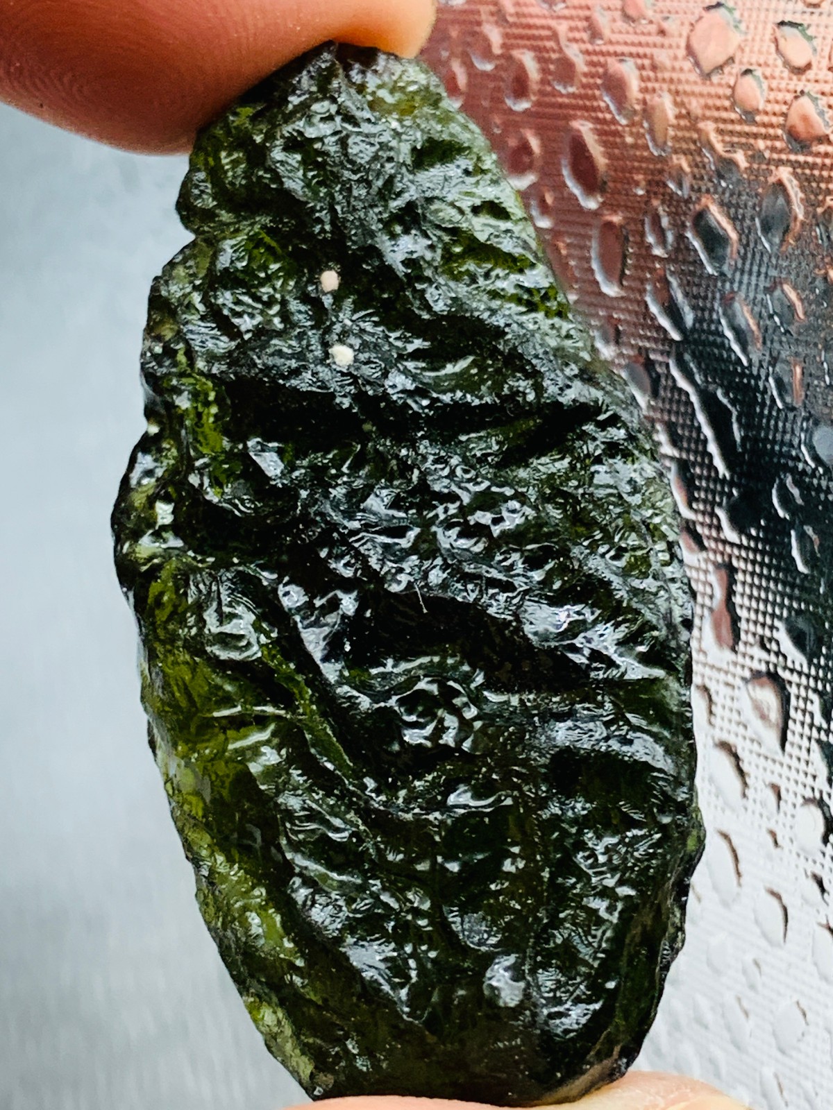 TOP Moldavite Raw Moldavite Crystal from Czech Republic PICcertificate 90CT