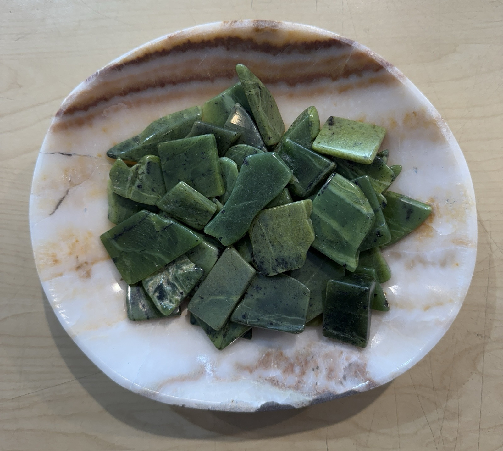 Nephrite Jade Slab- Polished Natural Nephrite Jade Crystal, Siberia, Exceptional