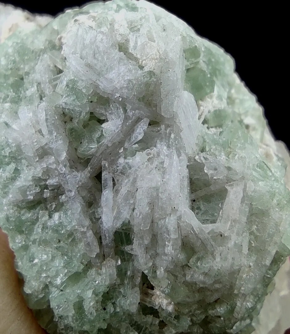 Aesthetic Tourmaline Crystals With Kunzite Crystal From Afghanistan.