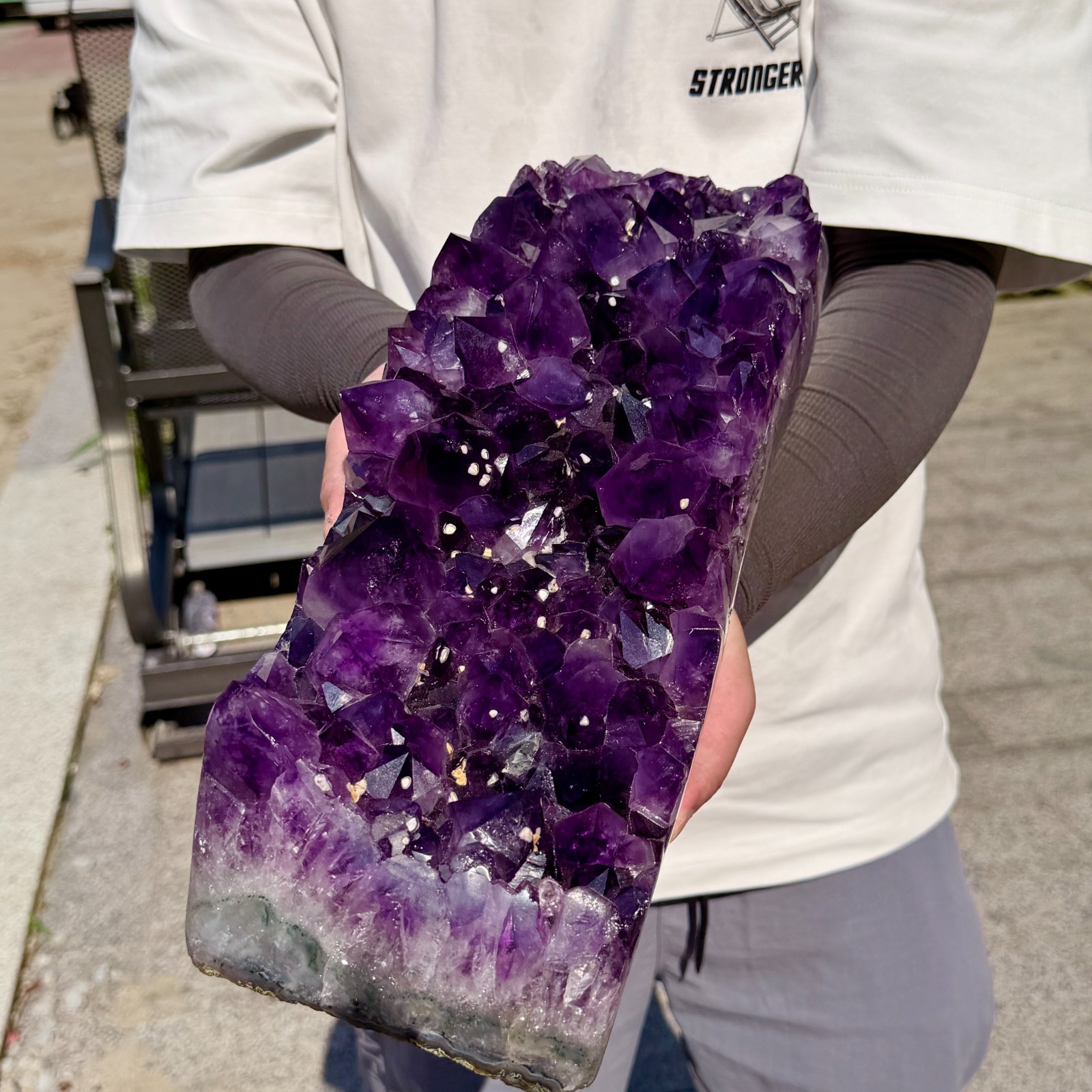 16.39lb Natural Amethyst geode quartz cluster crystal specimen Healing