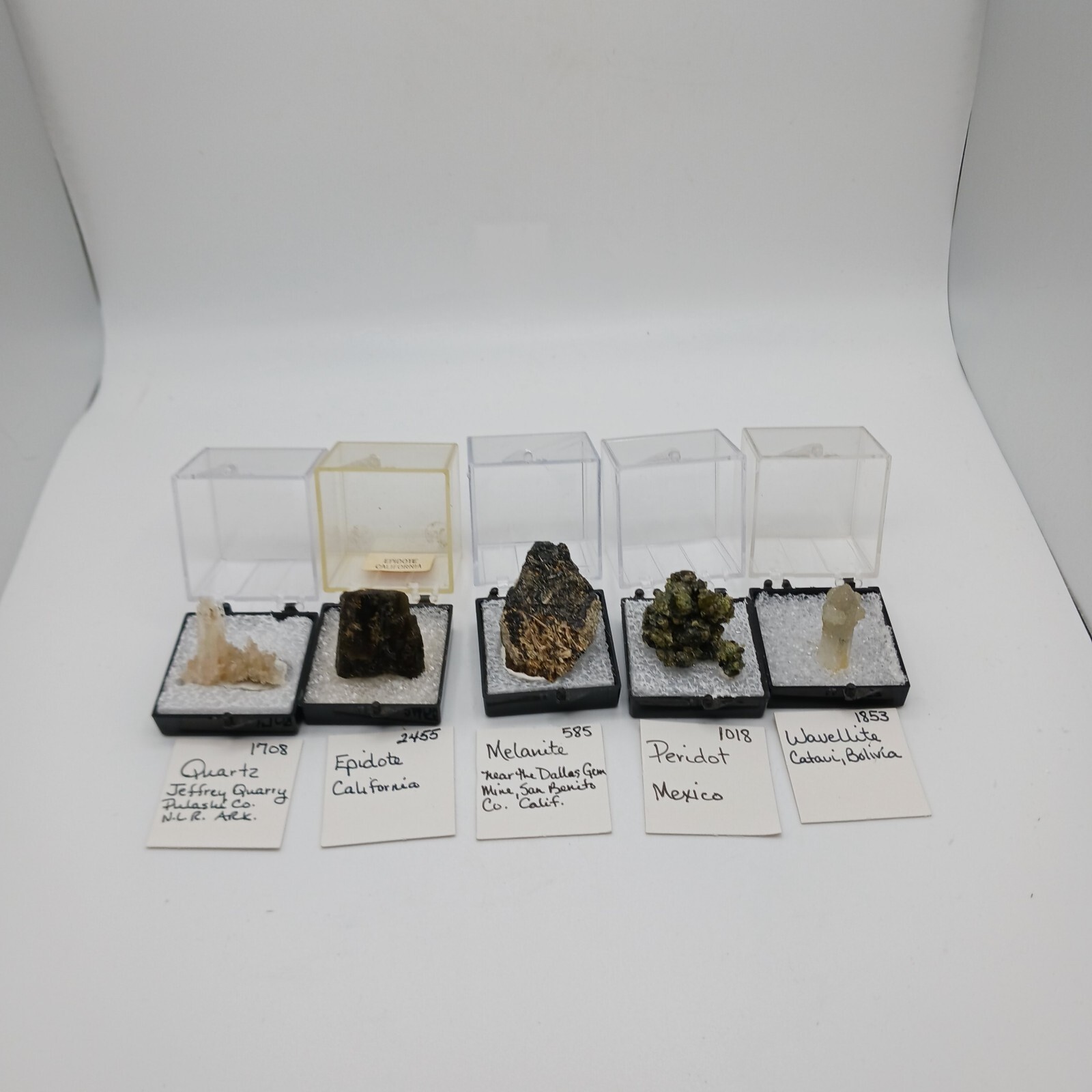 5 Mineral Specimines Estate Lot Bl1 In 1.25 Perky Box