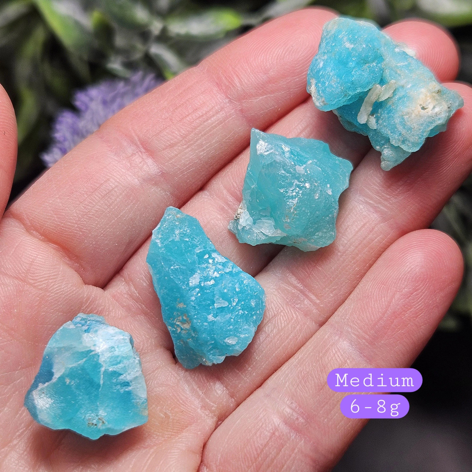 Blue Smithsonite Crystal Specimen from Congo, Natural Smithsonite Raw Stone