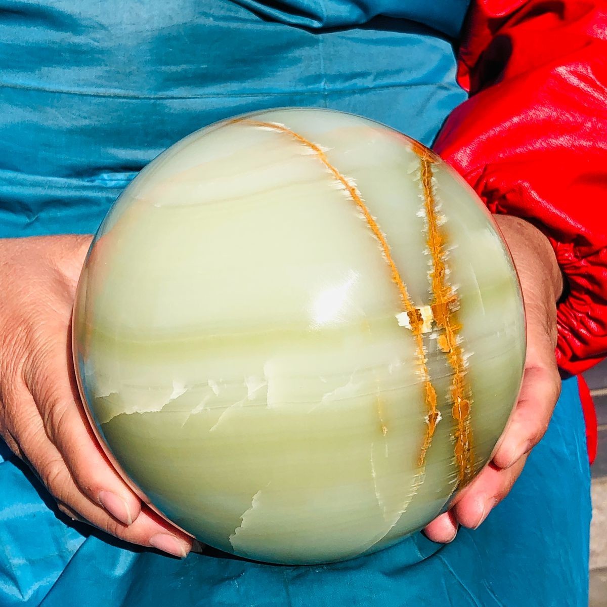 4740g Natural Afghan Jade Chakra Quartz Sphere healing ball Specimen