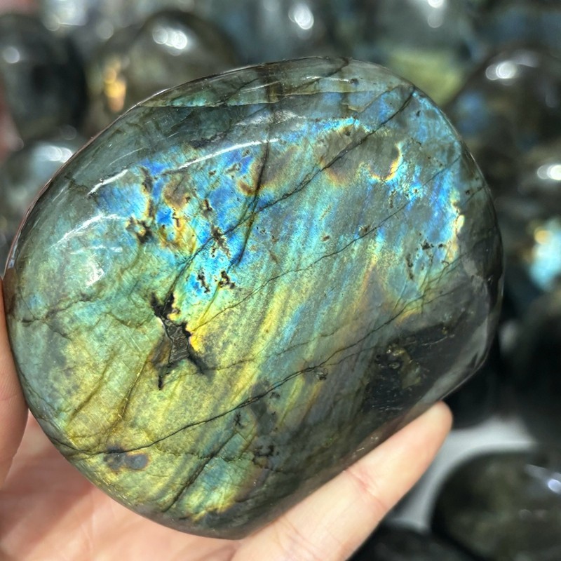 22LB Natural Labradorite Free shape Quartz Crystal Mineral Specimen Wholesale