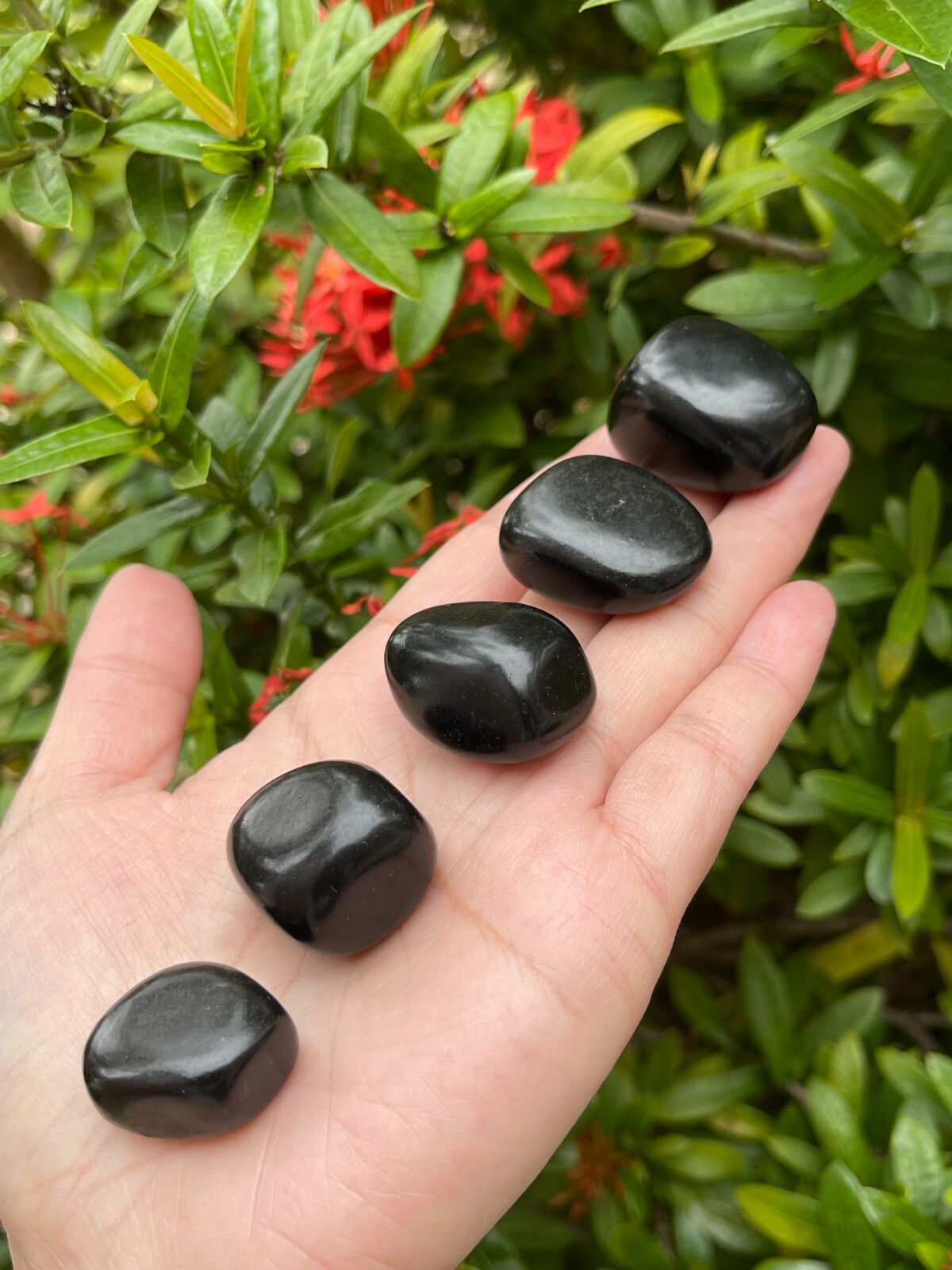 Grade A++ Jet Tumbled Stones, 0.75-1.5 Inch Tumbled Jet Stones, Wholesales Bulk