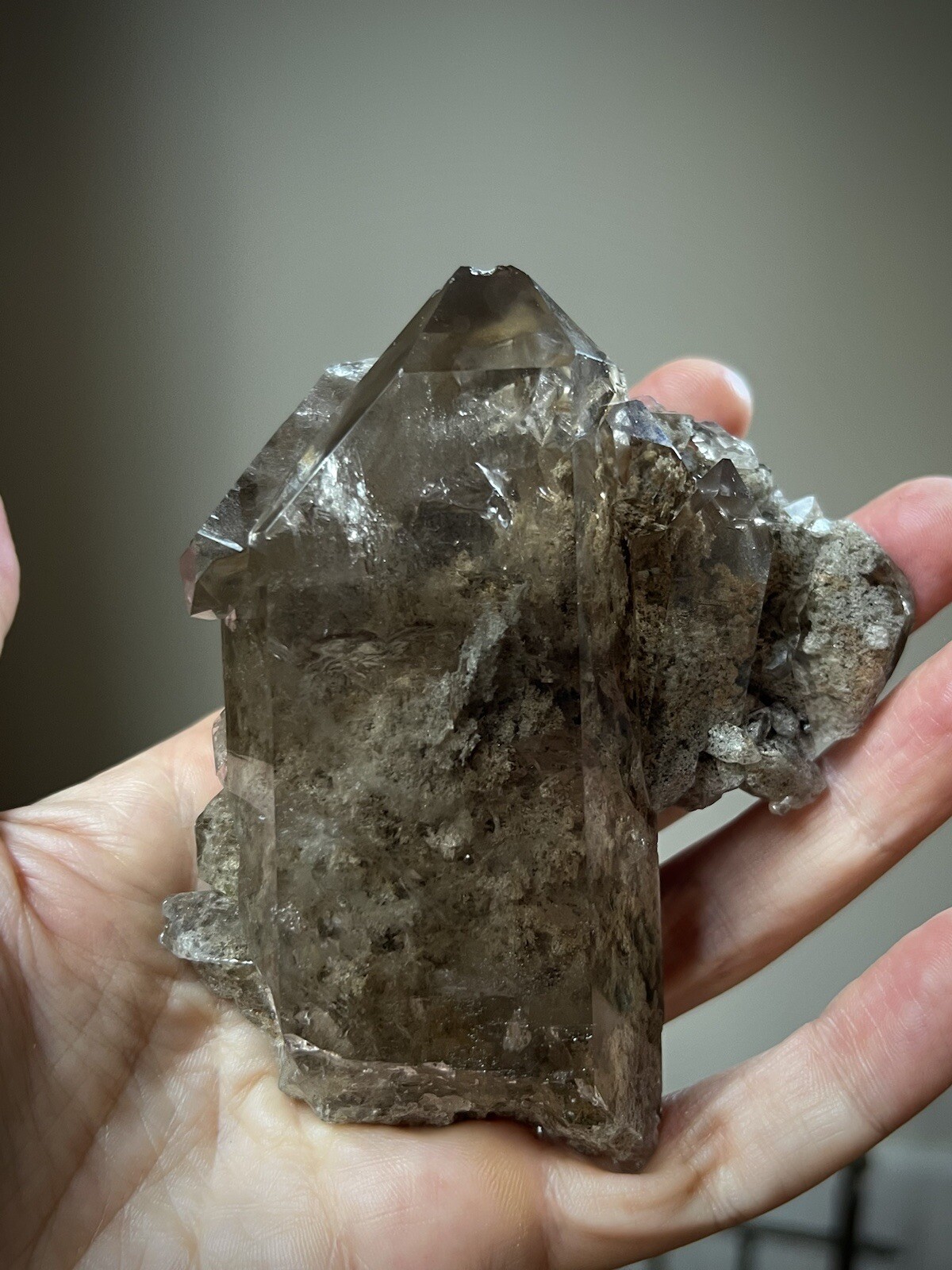 Lodolite Quartz Crystal Inclusion Quartz Natural Smoky Quartz Garden Quartz Braz