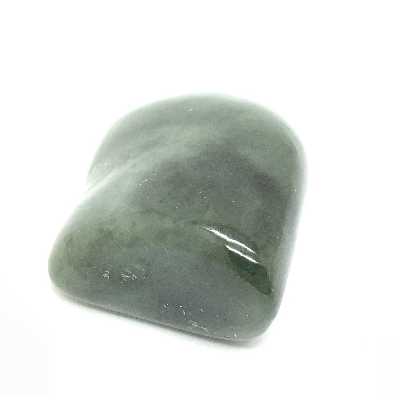 Siberian Jade Pebble Green Nephrite Jade Stone Polished Specimen Siberia 33g