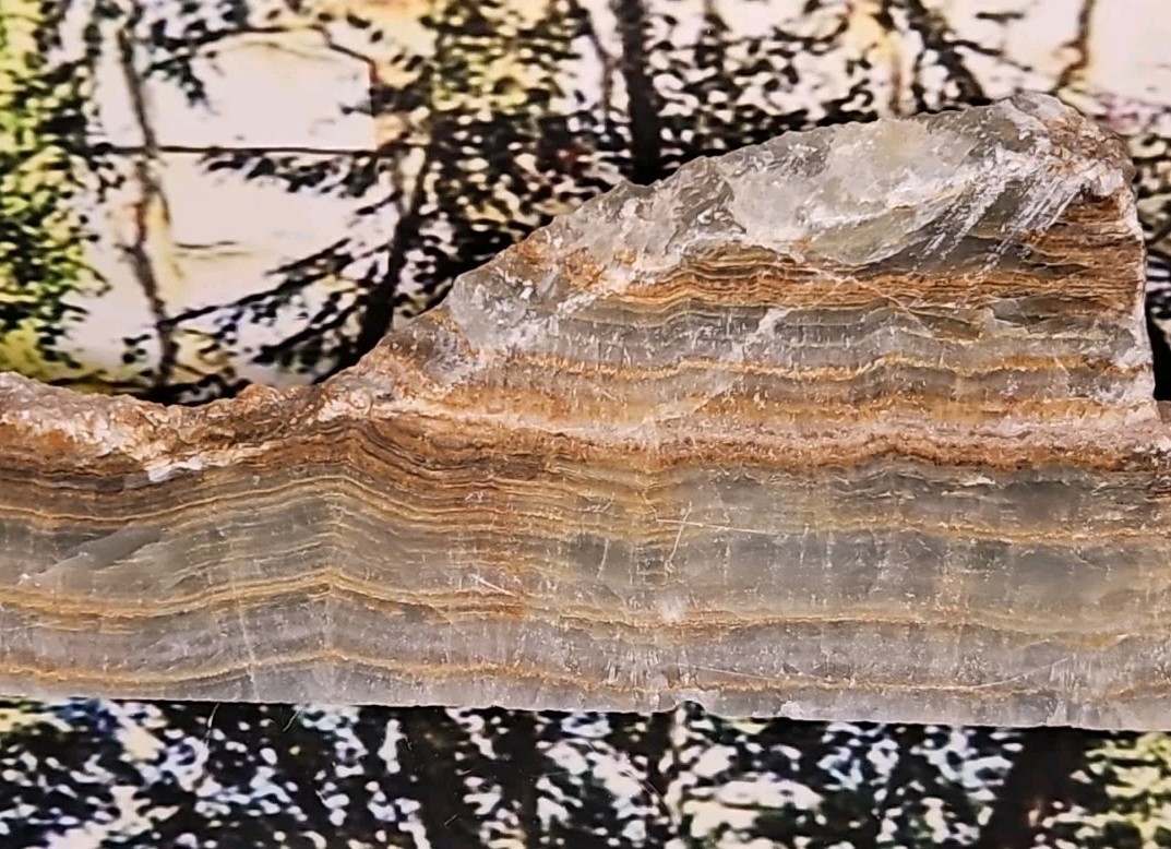 Blue Onyx Slab, Grade A 8.31oz 9in Long