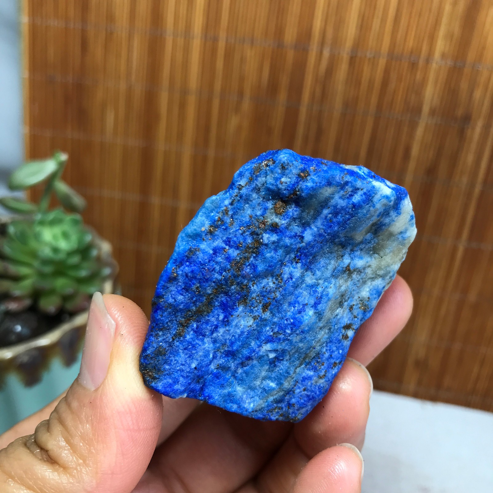 90g Natural lapis lazuli Crystal gemstone Rough Mineral Specimen healing A5475