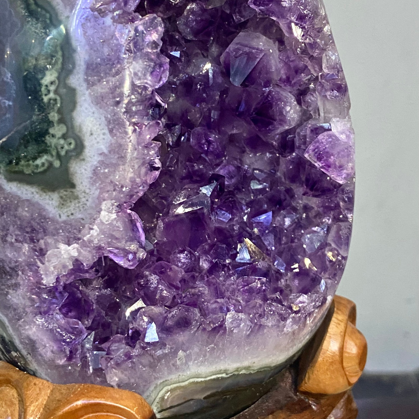 17.85LB Natural amethyst Dinosaur egg Quartz Crystal specimen healing