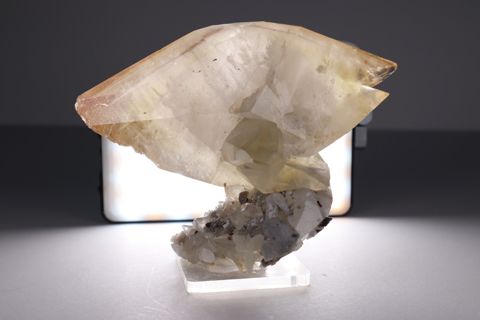 HUGE Elmwood Mine GOLDEN CALCITE Double Terminated Crystal Cluster 645g